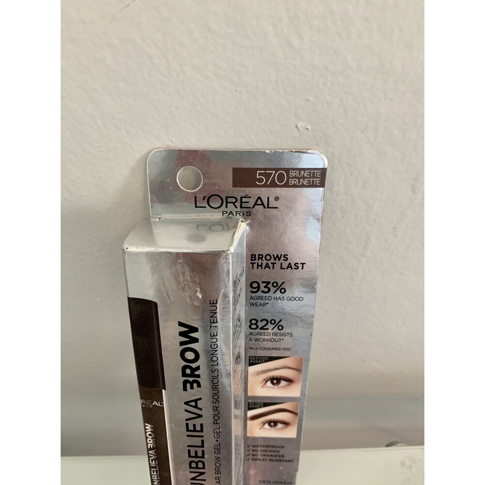 L'Oreal Paris Unbelieva-Brow Longwear Waterproof Tinted Brow Gel, 570 Brunette - Picture 3 of 5